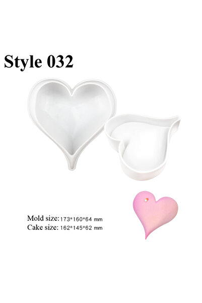 Choice Style 032 Romantic Heart or Rose Design Silicone Cake Molds Valentine'...