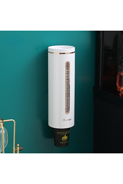 Choice3 نماذج بيضاء مثبتة على الحائط/سطح المكتب موزع أكواب ورقية بلاستيكية رف...