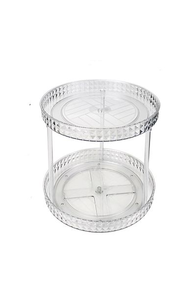 Choice zuanshikuan2ceng 1Pc/Kitchen Rack Transparent Rotating Storage Rack Spice Storage Condiment Storage