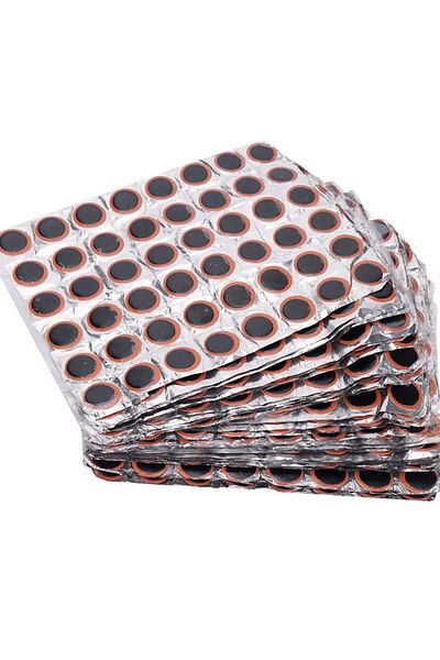 Choice 48pcs 48pcs Rubber Puncture Patches Bicycle Tire Tyre Tube Repair Cycle Patch Kit No Glue Bicycle In