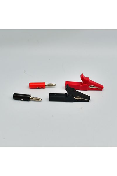 Choice 55MM Alligator Clip + BANANA PLUG, Test Probe With 4mm Banana Plug Cable Clips Socket Battery Red...