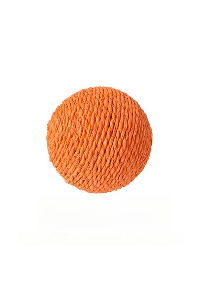 Choice3 Orange 10CM Interactive Sisal Cat Scratching Ball Toy For Kitten Teeth Cleaning Anti Bite Cat Ball S