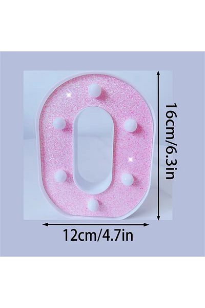 Choice O 1PC Pink English letter and number lights, proposal and confession, birthday party atmosphere, su.