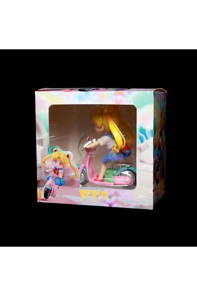 Choice A New BANDAI 13CM Sailor Moon Forest Rabbit Mini Moto Moon Hare Water Ice Moon Q Version GK Anime F.