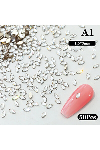 Choice A1 50 قطعة عشوائية من مجوهرات كريستال صغيرة مدببة ذات أشكال متنوعة لتز...