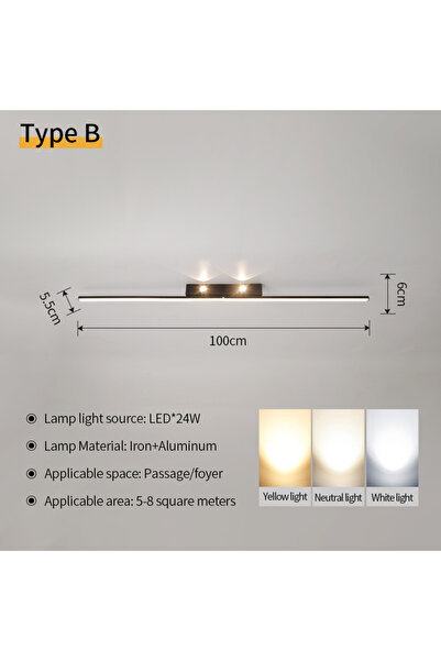 FRPY مصباح سقف ثلاثي الألوان بدون RC B 100 سم، إضاءة غرفة المعيشة الحديثة، إضاءة المطعم، إضاءة متغيرة بثلاثة ألوان للمنزل