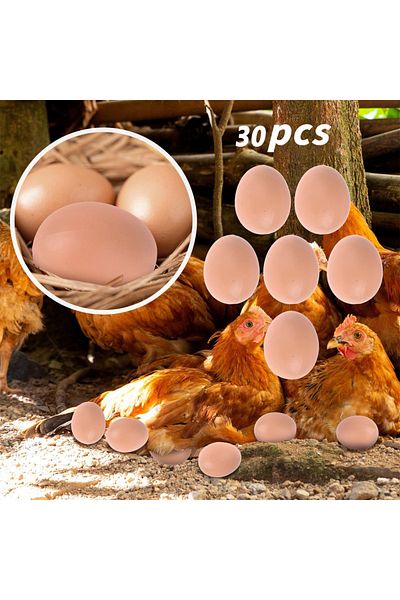 Choice M 30pcs 6/18/30pcs Hatching Egg Easter Hen Poultry Breeding Simulation Fake Plastic Artificial Eggs
