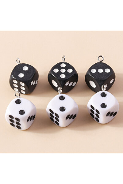 Choice Mixed Color 10pcs Cartoon 3D Dice Pendants Charms for Making Jewelry W...