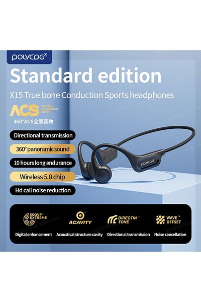 POLVCDG Black-32g Bone Conduction Wireless Earphones Bluetooth With 32gb Ipx6 Sweat And Rain Resista