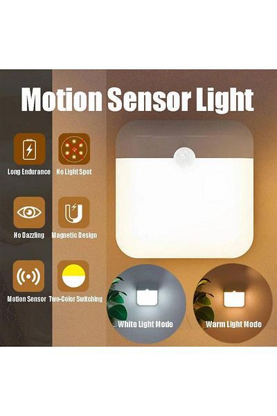 Choice Warm White LED Motion Sensor Light Wireless LED Night Light Type C Rechargeable Night Light Cabinet