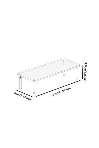 Choice 20x8cm 1 layer 1-4 Tier Acrylic Display Stand Durable Display Rack For Cupcake Perfume Doll Transpar