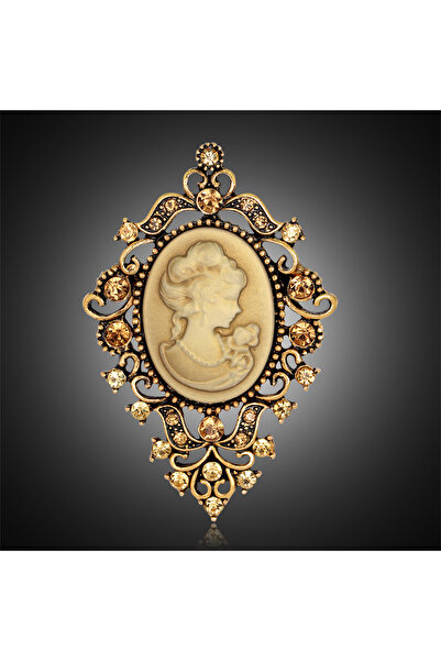 Choice 16BC059 دبوس رأس منقوش مزين بأحجار الراين الكريستالية القوطية العتيقة ...