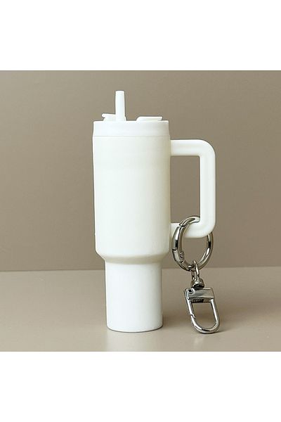 YTYIN O Mini Cup Keychain Keychain for Lip Balm Cute Tumbler Key Ring Handbag Charms Key Ring for Stanley.