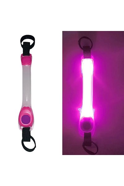 Choice Pink Waterproof Dog Anti-Lost Safety Glowing Collar,Multi-Color Pendants and Outdoor-Ready Flashing