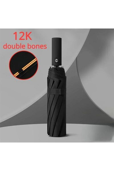 Choice metal-fiber composite 12K A 12 Bone Black Glue Fully Automatic Umbrella With Thick And Durable Keel