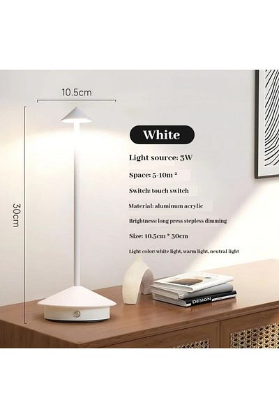 Choice USB Plug White Type-C Rechargeable Table Lamp Creative Dining Touch Led Hotel Bar Coffee Pina Table