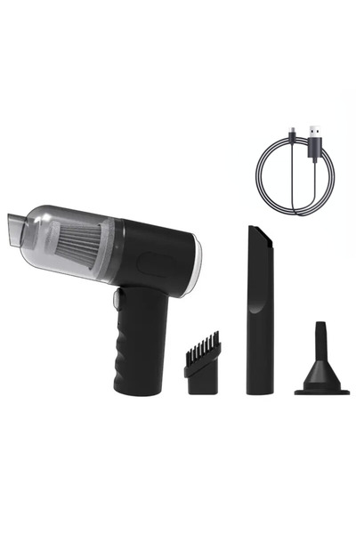 Choice black Wireless Car Vacuum Cleaner USB Charging 1200mAh Portable Cleani...