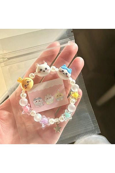Choice A Anime Chiikawa Girl Bracelet with A Sense of Niche Design Hachiware Usagi Bracelet New Couple Car.