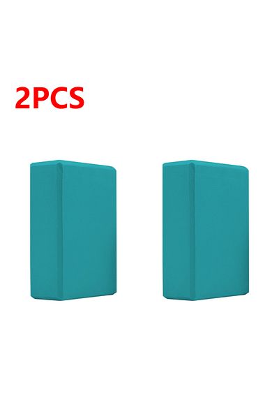 JOCESTYLE 2PCS Green EVA Yoga Block Solid Color Yoga Balance Bricks Moisture-Proof High Density Yoga Blocks Bo