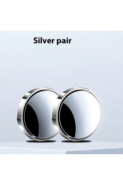 Choice 1set silver 360° Adjustable HD Rainproof Stick-On Rearview Mirror Blind Spot Mirror, Parking Assista