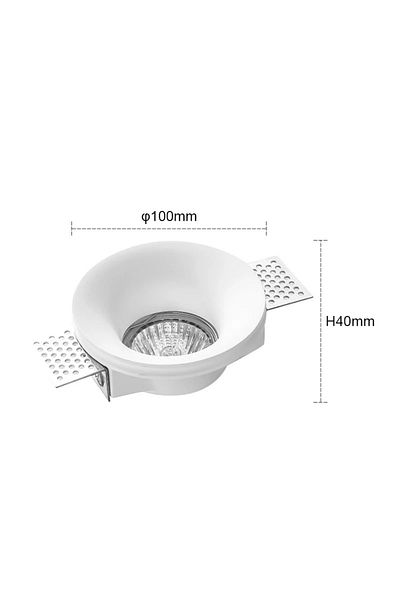 Choice Gu10 Warm White Nv1018 Recessed Gypsum Downlight Ceiling Lamp Gu10 Led Anti-glare Embedded Borderles