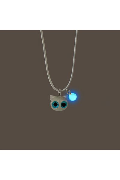 Choice NC24Y0717-2 Cute Cartoon Big Eye Cat Luminous Bracelets Glow In The Dark Fluorescence Pendant Bracel
