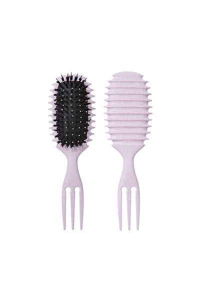 Choice Purple-S 1PC Candy bursh Curly Hair Styling Brush: Defined Curls on Wet Hair- Nylon Bristles Detangl