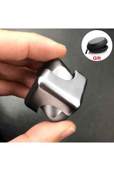 Choice NO.4774 Metal Cube Rotating Fingertip Gyroscope Fidget Anti Stress Toys Adult Office Home Travel Por