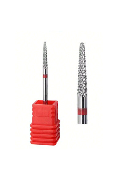 Choice1 مثقاب أظافر احترافي من الكربيد الأحمر 0311، مقاس 3/32 بوصة - عديم الر...