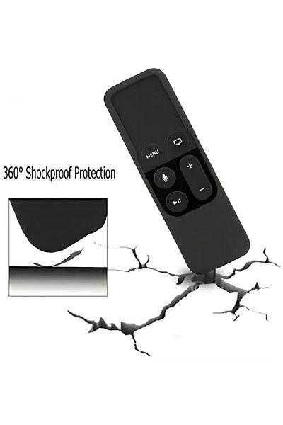 Generic Voberry Remote Controller Cover For Apple 4th Gen Series TV Black