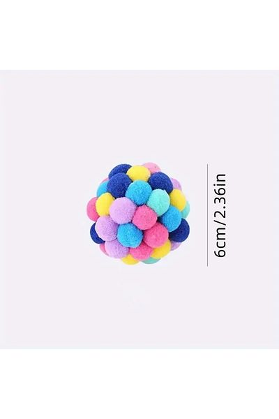 Choice Large size 1 pack 3PCS Cat Toys Cat Plush Ball Toy Pet Elastic Bell Ball Self Hi Ball Playing Cat Co