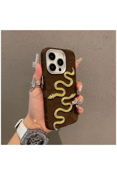 Zebana حافظة متوافقة مع هاتف ابل ايفون 16 برو ماكس من قماش زيبانا سيربنت المخ...