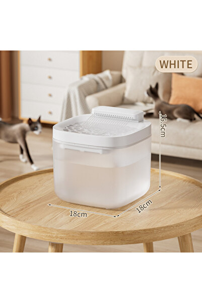 Choice نافورة مياه أوتوماتيكية عادية سعة 3 لتر/101.45 أونصة بيضاء اللون للقطط...