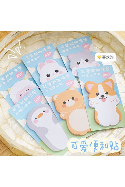Choice 6 pcs mixed 6 pcs/lot Kawaii Cartoon Penguin Rabbit Animals Memo Pad Sticky Notes Memo Notebook N Ti