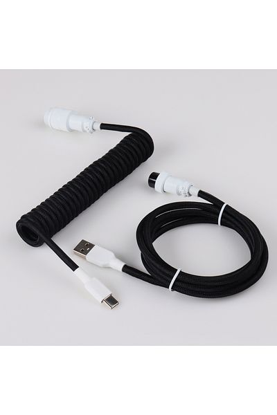 Choice 1.5m D14 LANO USB A to Type C for Mechanical Gaming Keyboard Double Sleeved Wire with GX16 Detachabl