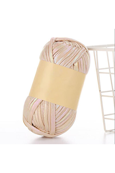 Choice خيط حياكة يدوي لامع بلون بيج، 100 غرام، مصنوع من جلد صناعي، مناسب لصنع...