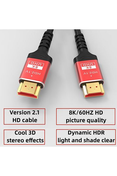 Choice 1m 8k 2.1 HD Cable 1M 1.5M 2M 8K HDTV Cable for Xiaomi TV Box PS5 Ultra High Speed Compatible 8K@60H