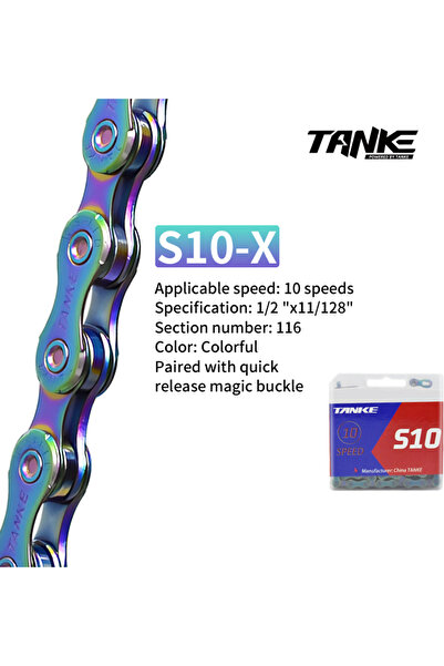 Choice سلسلة دراجة TANKE ملونة S10 S8 S9 S10 S11 S12 سلاسل دراجات الطرق الجبل...