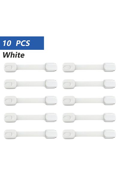 Choice 10 PCS White Baby Safety Lock Drawer Child Safety Cabinet Locks Adhesive Cabinet For Drawer Door Lat