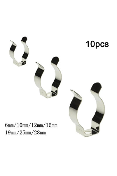 Choice3 10mm 10pc Tool Spring Terry Clips Stainless Steel Heavy Duty Clamps P...