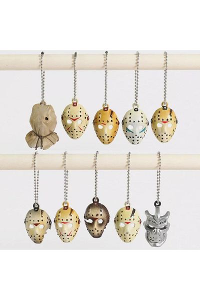 Choice no box 01 10pcs/set Jason Mini Mask Keychain Cute Figure Model Toys