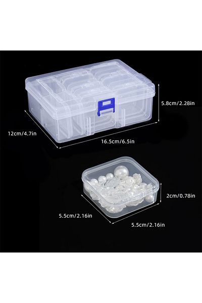 Choice 14 Grids Durable Plastic Storage Box, 14/30 Compartments And Small Container - Transparent Jewelry A