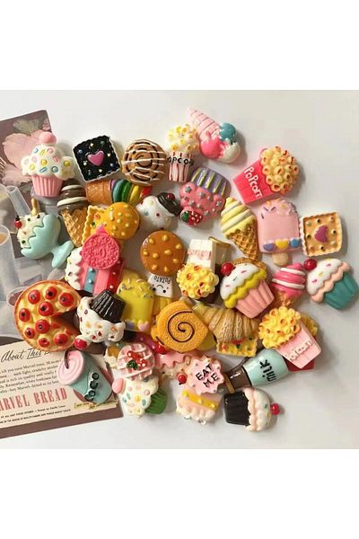 Choice Random 10Pcs 10Pcs Mini Food Snack Refrigerator Magnet Home Decor Small Magnet Gift Gift