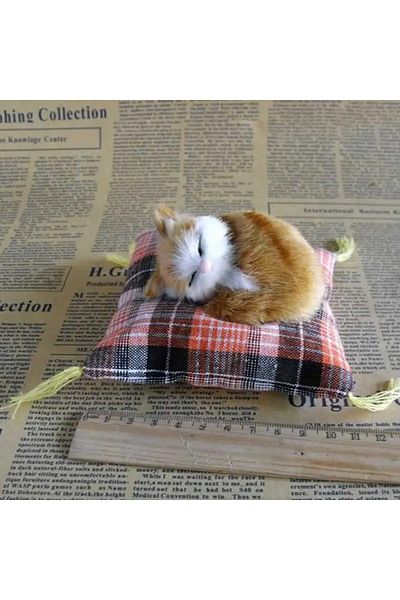 Choice Yellow Simulation Cat Toy Ornaments Simulation Animal Flower Cat Cloth Cushion Cat Nap Cat Desktop D