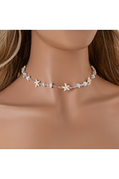 Choice قلادة XY-4290 من الخرز الزجاجي المتنوع والمتناسق على شكل نجمة البحر وا...