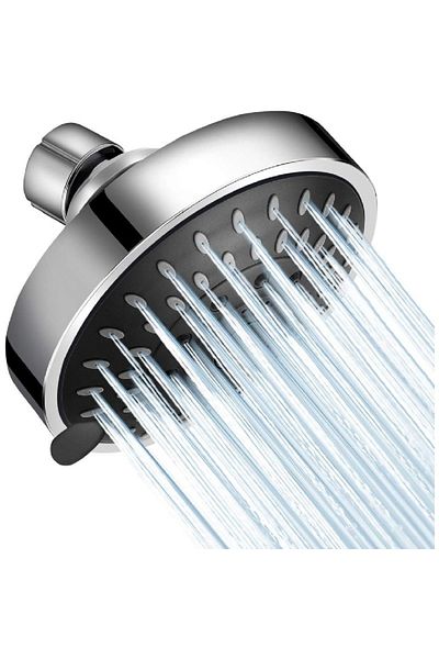 Choice 4 inch Silver High Pressure Shower Head 5 Settings Fixed Showerhead 4 Inch High Flow Bathroom Shower