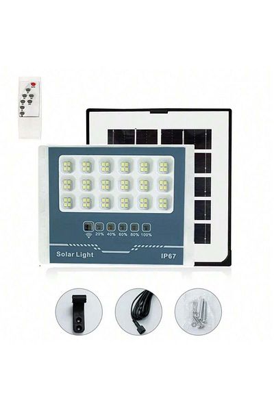 Choice 72 light bulb WHITE Solar Outdoor Led Courtyard Wall Lamp Waterproof Spotlights Solar Lights Remote