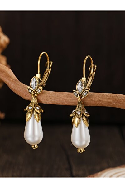 Choice E1720-2 Vintage Inlay Pearls Dangle Earrings For Women Party Birthday ...
