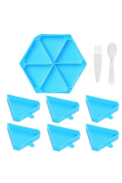 Choice LJ-Blue New Removable 6 Slots Diamond Painting Storage Containers Trays, Diamond Painting Accessorie