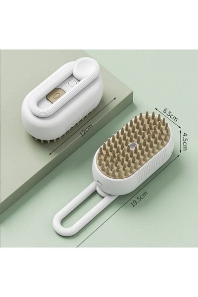 Choice white Cat Dog Pet Spray Massage Brush One Button Steam Spray Folding Rotatable Floating Hair Bath Ha